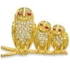Scully & Scully 18k Gold Horizontal Triple Owl Pin -Jewelry Shop unnamed file 42