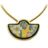 Freywille Vincent Van Gogh L'Amandier Turquoise Small Halfmoon Necklace -Jewelry Shop unnamed file 420