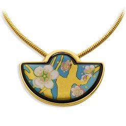 Freywille Vincent Van Gogh L'Amandier Turquoise Small Halfmoon Necklace