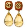 Scully & Scully 18k Gold Horn Cushion Citrine Drop Earrings -Jewelry Shop unnamed file 428