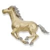 Scully & Scully 18K Yellow Gold Running Horse With Diamonds Pin -Jewelry Shop unnamed file 432