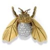 Scully & Scully 18k Gold Bee With Diamond Body Pin