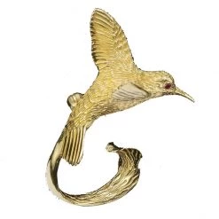 Scully & Scully 18k Gold Large Hummingbird Pin