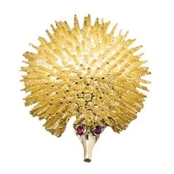 Scully & Scully 18k Gold Porcupine Pin