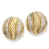 Scully & Scully 18K Gold Round Diamond Swirl Earrings -Jewelry Shop unnamed file 502