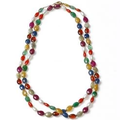 Scully & Scully 18k Gold Navratna Necklace