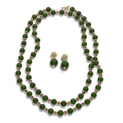 Scully & Scully 18K Yellow Gold And Jade Tourm Necklace