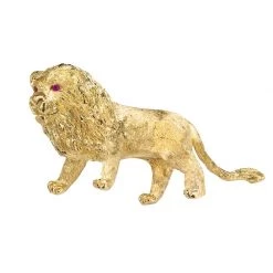 Scully & Scully 18K Gold Lion Pin