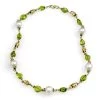 Scully & Scully 18k Yellow Gold Peridot & Freshwater Pearl Necklace