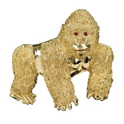 Scully & Scully 18k Yellow Gold Gorilla Pin