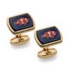 Halcyon Days Clown Fish On Navy Rectangular Cufflinks -Jewelry Shop unnamed file 582