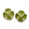 Scully & Scully 18k Yellow Gold Peridot Earrings With Diamonds