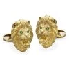 Scully & Scully 18k Gold Lion Head Cufflinks With Emerald Eyes -Jewelry Shop unnamed file 585