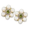 Scully & Scully 18k Gold Mother Of Pearl Flower Earrings -Jewelry Shop unnamed file 596
