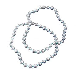 Scully & Scully 18k Gold Nesting Grey Pearl & Turquoise Necklaces