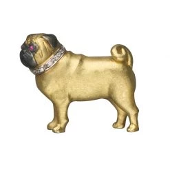 Scully & Scully 18k Gold Pug Pin