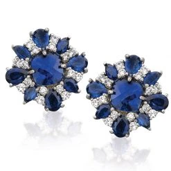 Scully & Scully 18k White Gold & Kyanite Cluster Earrings -Jewelry Shop unnamed file 613
