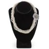 Scully & Scully Pearl, Period & Diamond Frosted Crystal Flower Necklace -Jewelry Shop unnamed file 614