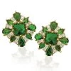 Scully & Scully 18k Gold & Chrome Diopside Cluster Earrings -Jewelry Shop unnamed file 616