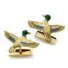 Scully & Scully 18k Gold Enamel Duck Cufflinks -Jewelry Shop unnamed file 622