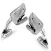 Scully & Scully 18k White Gold Shark Head Cufflinks -Jewelry Shop unnamed file 627