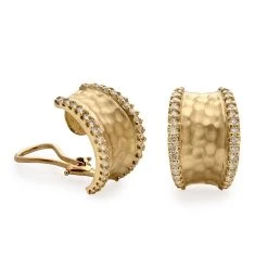 Scully & Scully 18K Yellow Gold Channel Earrings With Diamonds -Jewelry Shop unnamed file 632