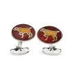 Deakin & Francis Sterling Silver Maroon Dog Cufflinks -Jewelry Shop unnamed file 638