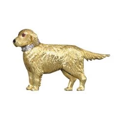 Scully & Scully 18k Yellow Gold Retriever Pin
