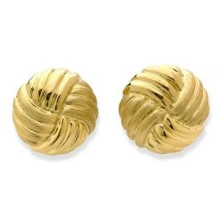 Scully & Scully 18K Yellow Gold Twisted Swirl Florentine Earrings
