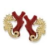 Scully & Scully 18k Red Coral Branch Seahorse Earrings -Jewelry Shop unnamed file 655
