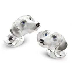 Scully & Scully Sterling Silver Dachshund Cufflinks