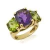 Scully & Scully 18k Yellow Gold 3-Stone Amethyst & Peridot Ring -Jewelry Shop unnamed file 662