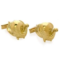 Scully & Scully 18K Yellow Gold Safari Elephant Cufflinks