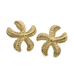 Scully & Scully 18K Yellow Gold Starfish Earrings