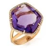 Scully & Scully 18k Rose Gold Pentagonal Amethyst Diamond Ring -Jewelry Shop unnamed file 666