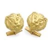 Scully & Scully 18K Yellow Gold Safari Lion Cufflinks