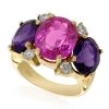 Scully & Scully 18k Yellow Gold Pink Topaz, Amethyst & Diamond Ring -Jewelry Shop unnamed file 675