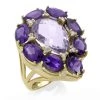 Scully & Scully 18k Gold Pear-Shaped Quartz, Amethyst, & Diamond Cluster Ring -Jewelry Shop unnamed file 677