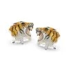 Scully & Scully Sterling Silver & Enamel Tiger Head Profile Cufflinks -Jewelry Shop unnamed file 691
