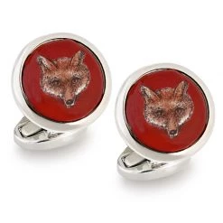 Halcyon Days Fox Cufflinks