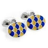 Scully & Scully Sterling Silver Fishscale Enamel Cufflinks