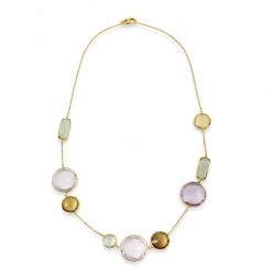 Scully & Scully 18k Yellow Gold Medium Multicolor Citrine Necklace