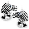 Scully & Scully Sterling Silver & Enamel Zebra Head Cufflinks -Jewelry Shop unnamed file 750