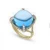Scully & Scully 18K Yellow Gold Swiss Blue Topaz Cab & Diamond Twist Rope Ring -Jewelry Shop unnamed file 751