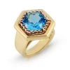 Scully & Scully 18K Yellow Gold & Blue Topaz Hexagonal Ring -Jewelry Shop unnamed file 753