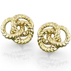 Scully & Scully 18k Gold Knot Rope Earrings