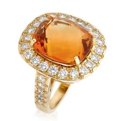Scully & Scully 18k Gold & Citrine Cocktail Ring