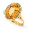 Scully & Scully 18k Yellow Gold Citrine & Halo Diamonds Ring -Jewelry Shop unnamed file 773