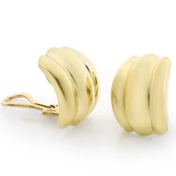 Scully & Scully 18k Fluted High Polish Earrings