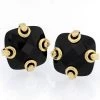 Scully & Scully 18k Gold Black Faceted Onyx Earrings With Grommets -Jewelry Shop unnamed file 784